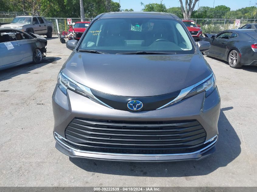 2022 Toyota Sienna Xle VIN: 5TDYRKEC4NS125210 Lot: 39222539