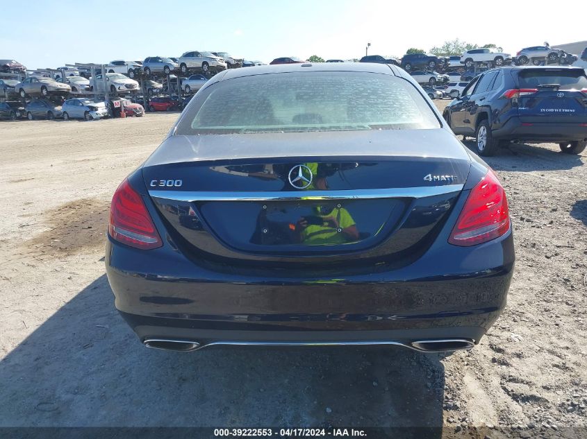 55SWF4KB6FU039151 | 2015 MERCEDES-BENZ C 300