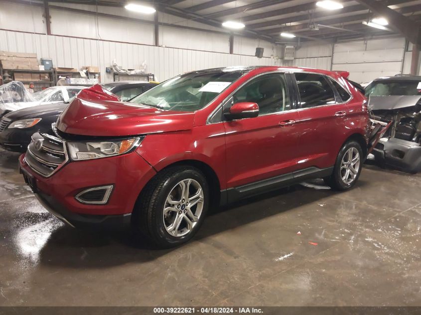 2016 Ford Edge Titanium VIN: 2FMPK4K91GBB57424 Lot: 39222621