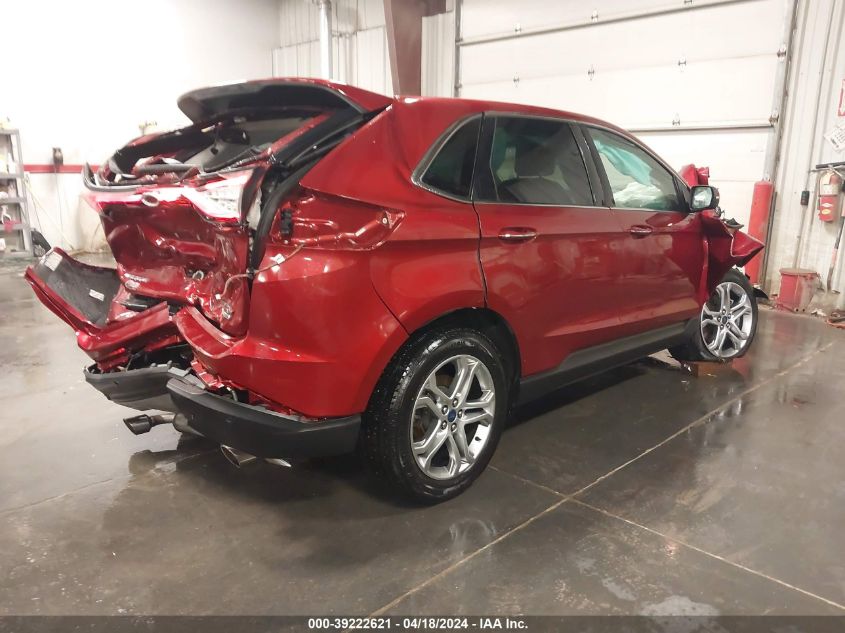 2016 Ford Edge Titanium VIN: 2FMPK4K91GBB57424 Lot: 39222621