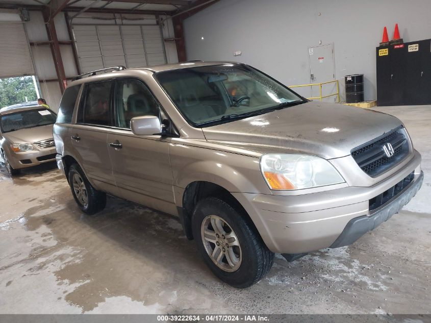 2003 Honda Pilot Ex-L VIN: 2HKYF18703H589695 Lot: 39222634