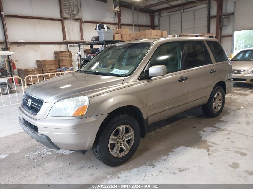 2003 Honda Pilot Ex-L VIN: 2HKYF18703H589695 Lot: 39222634