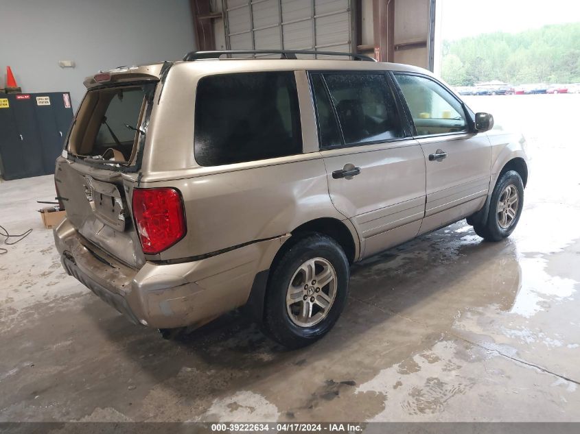 2003 Honda Pilot Ex-L VIN: 2HKYF18703H589695 Lot: 39222634