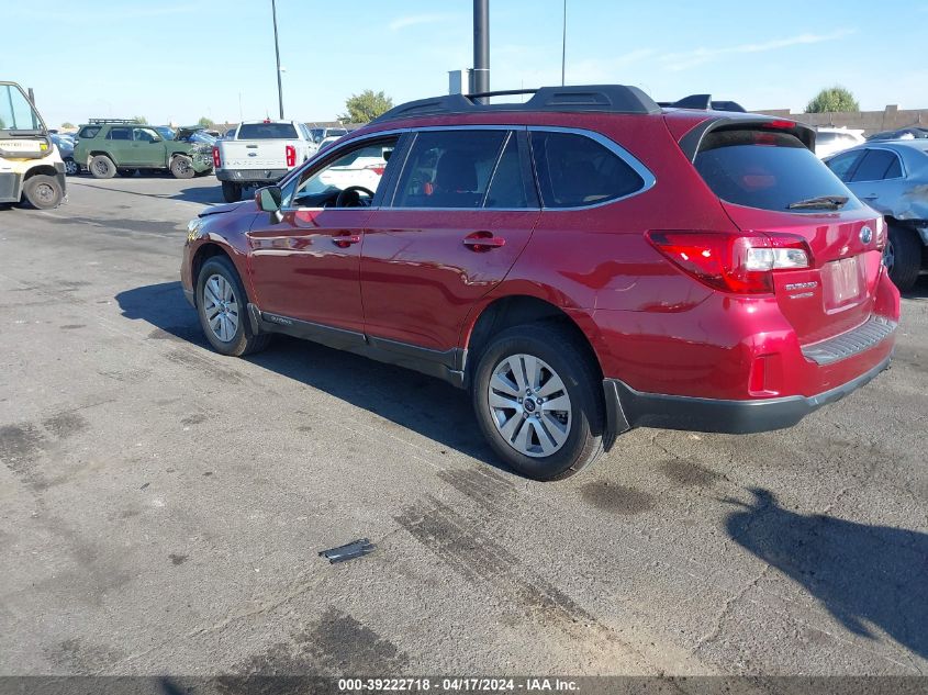 2017 Subaru Outback 2.5I Premium VIN: 4S4BSACC1H3282508 Lot: 42476864