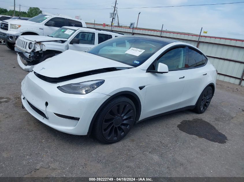 2021 Tesla Model Y Performance Dual Motor All-Wheel Drive VIN: 5YJYGDEF6MF209835 Lot: 39222749