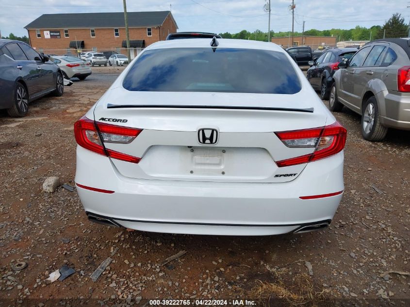 2021 Honda Accord Sport VIN: 1HGCV1F38MA106221 Lot: 39222765