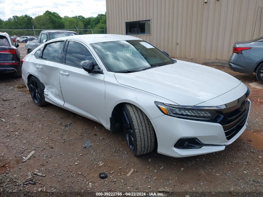 2021 Honda Accord Sport VIN: 1HGCV1F38MA106221 Lot: 39222765