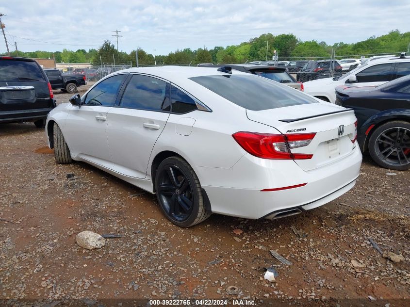 2021 Honda Accord Sport VIN: 1HGCV1F38MA106221 Lot: 39222765