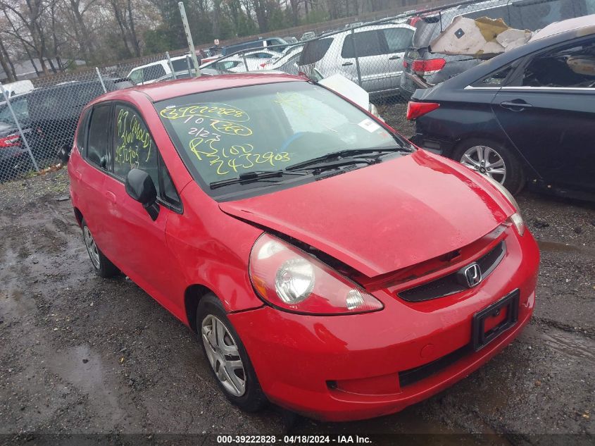 2008 Honda Fit VIN: JHMGD38488S062367 Lot: 39222828