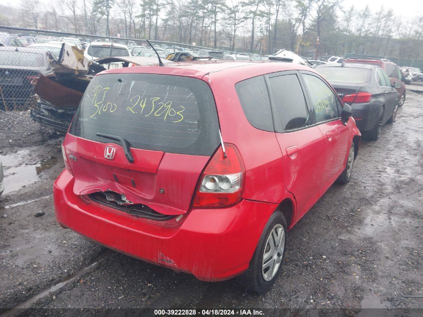 2008 Honda Fit VIN: JHMGD38488S062367 Lot: 39222828