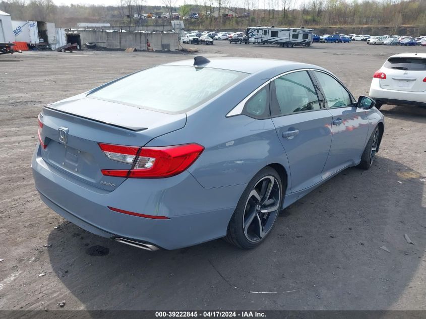 2022 Honda Accord Sport VIN: 1HGCV1F36NA107742 Lot: 48536324