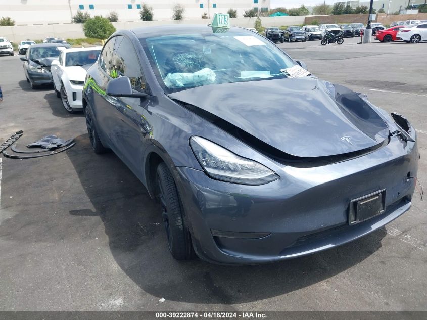 2020 Tesla Model Y Long Range Dual Motor All-Wheel Drive/Performance Dual Motor All-Wheel Drive VIN: 5YJYGDEF7LF004796 Lot: 39222874