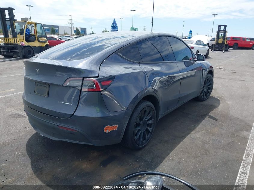 2020 Tesla Model Y Long Range Dual Motor All-Wheel Drive/Performance Dual Motor All-Wheel Drive VIN: 5YJYGDEF7LF004796 Lot: 39222874