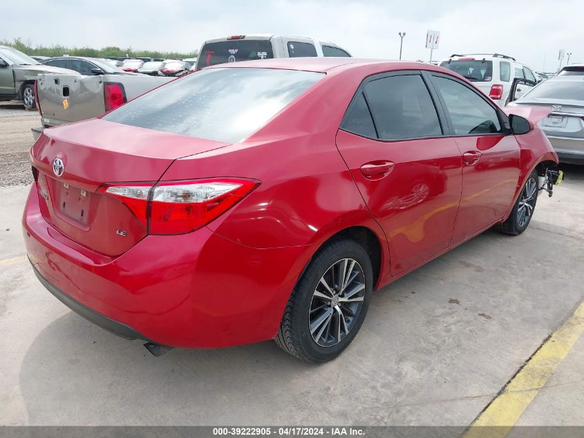2016 Toyota Corolla Le Plus VIN: 5YFBURHE4GP547340 Lot: 39222905