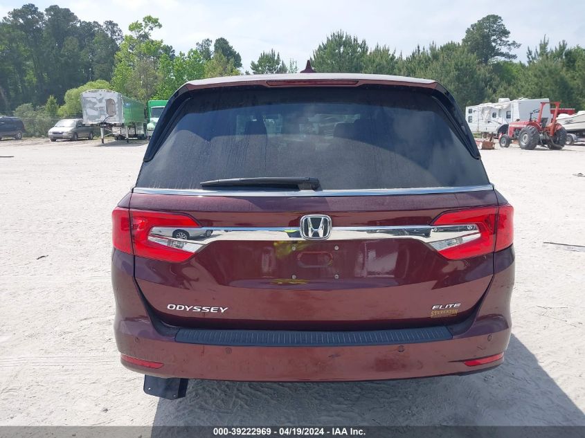 2018 Honda Odyssey Elite VIN: 5FNRL6H96JB045726 Lot: 39222969