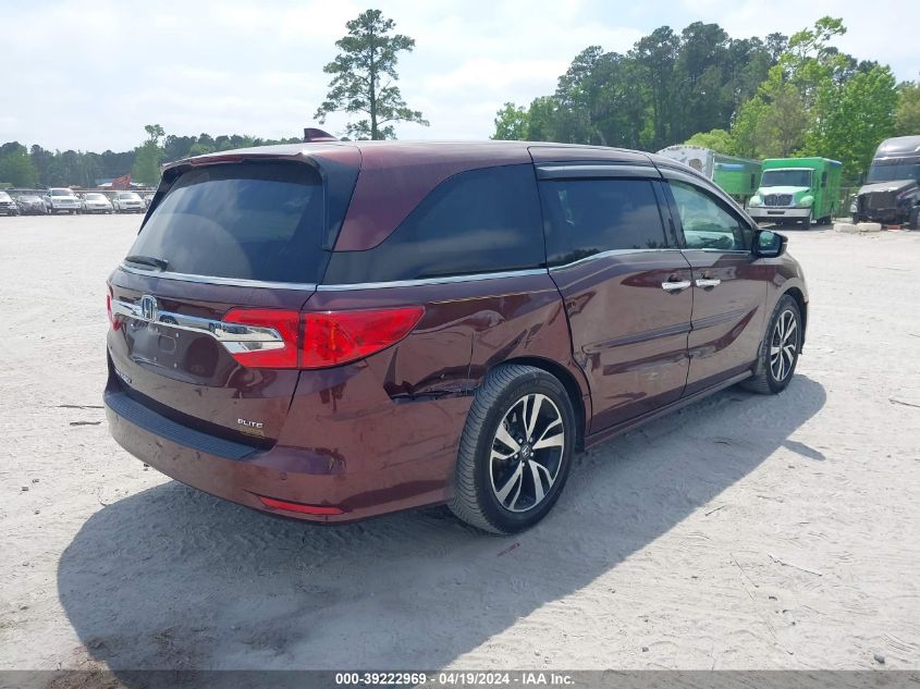 2018 Honda Odyssey Elite VIN: 5FNRL6H96JB045726 Lot: 39222969