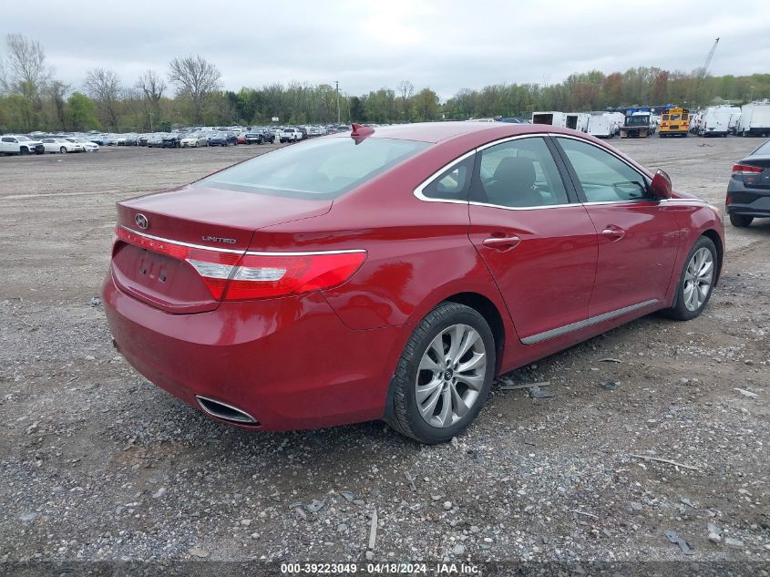 2014 Hyundai Azera Limited VIN: KMHFH4JG9EA375405 Lot: 39223049