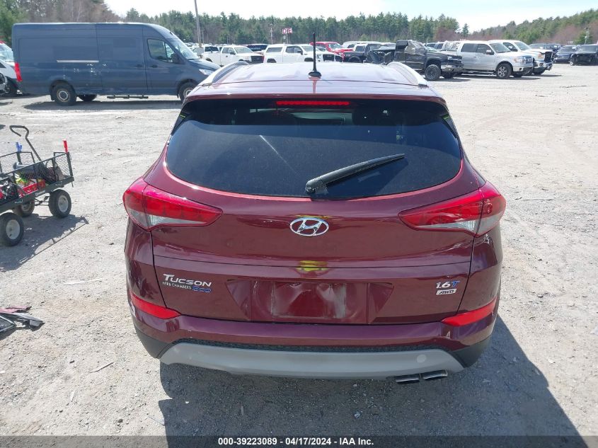 2017 Hyundai Tucson Eco VIN: KM8J3CA2XHU380672 Lot: 39223089