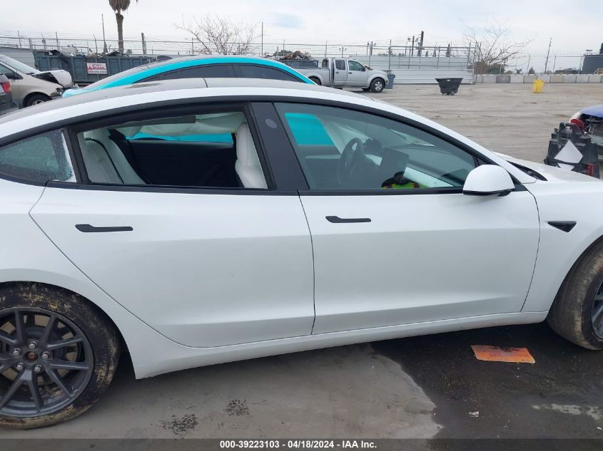 2021 Tesla Model 3 Standard Range Plus Rear-Wheel Drive VIN: 5YJ3E1EA8MF987542 Lot: 39223103