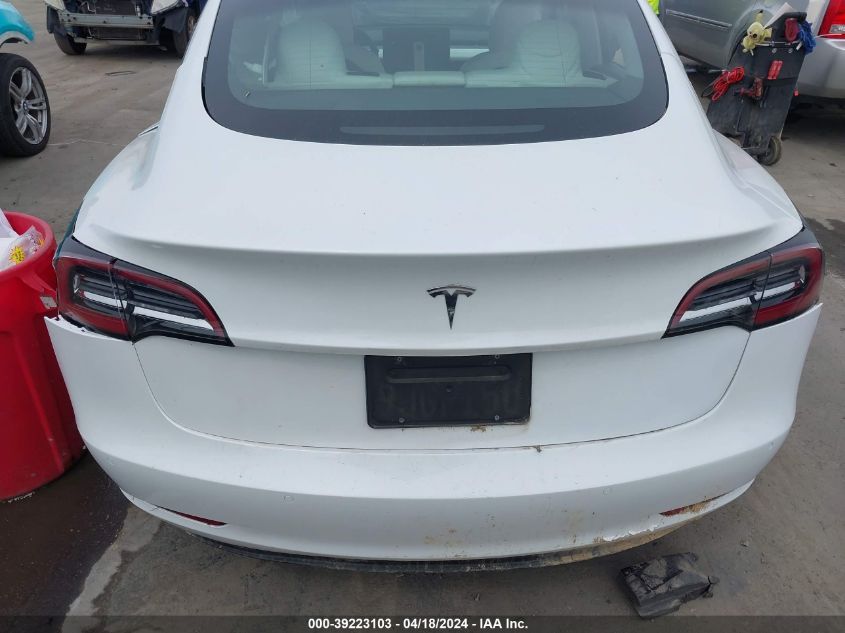 2021 Tesla Model 3 Standard Range Plus Rear-Wheel Drive VIN: 5YJ3E1EA8MF987542 Lot: 39223103