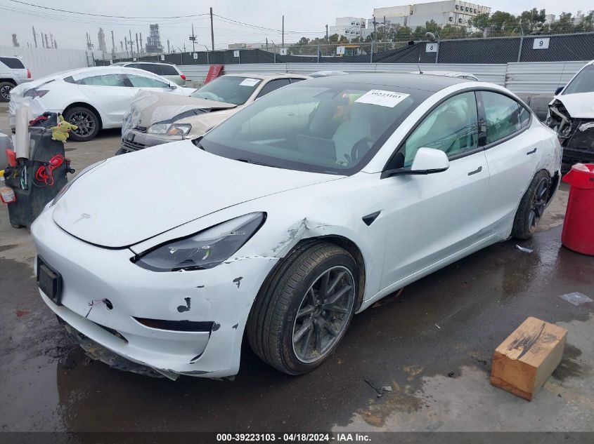 2021 Tesla Model 3 Standard Range Plus Rear-Wheel Drive VIN: 5YJ3E1EA8MF987542 Lot: 39223103