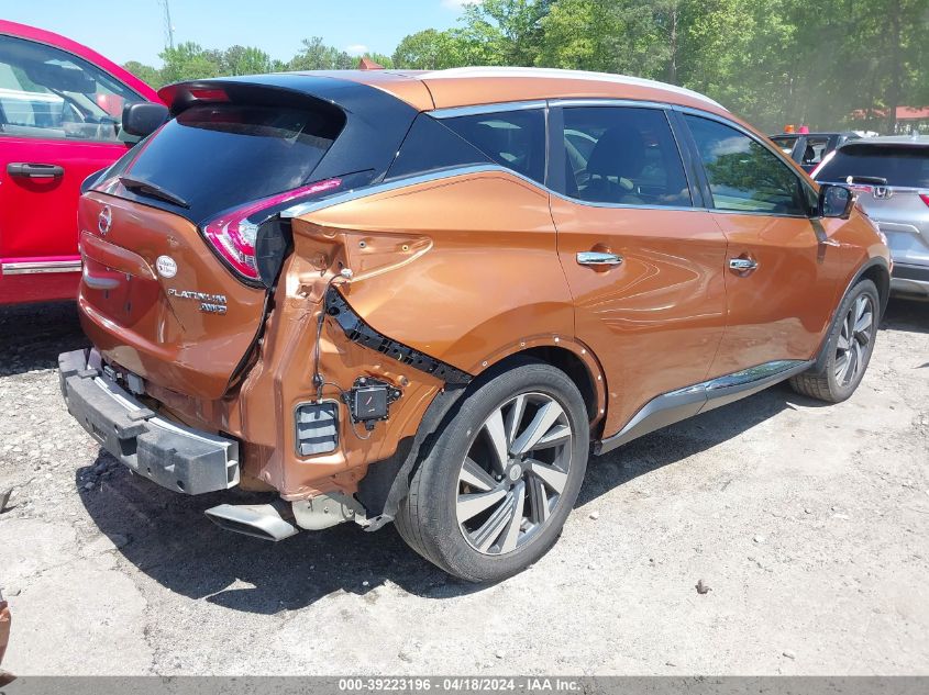 2015 Nissan Murano Platinum VIN: 5N1AZ2MH0FN265899 Lot: 39223196