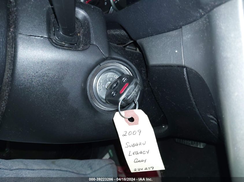 2009 Subaru Legacy 2.5I VIN: 4S3BL616597224259 Lot: 39223286