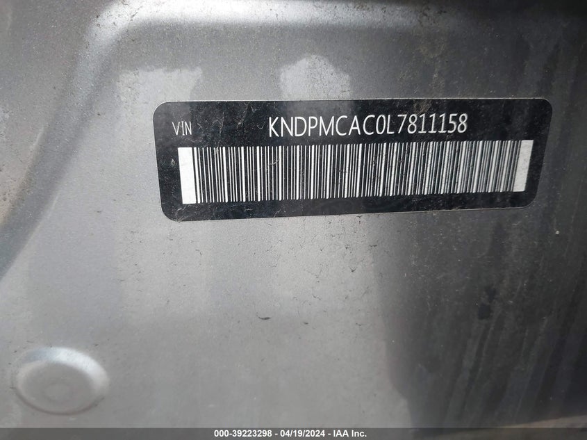 VIN KNDPMCAC0L7811158 2020 KIA SPORTAGE LX