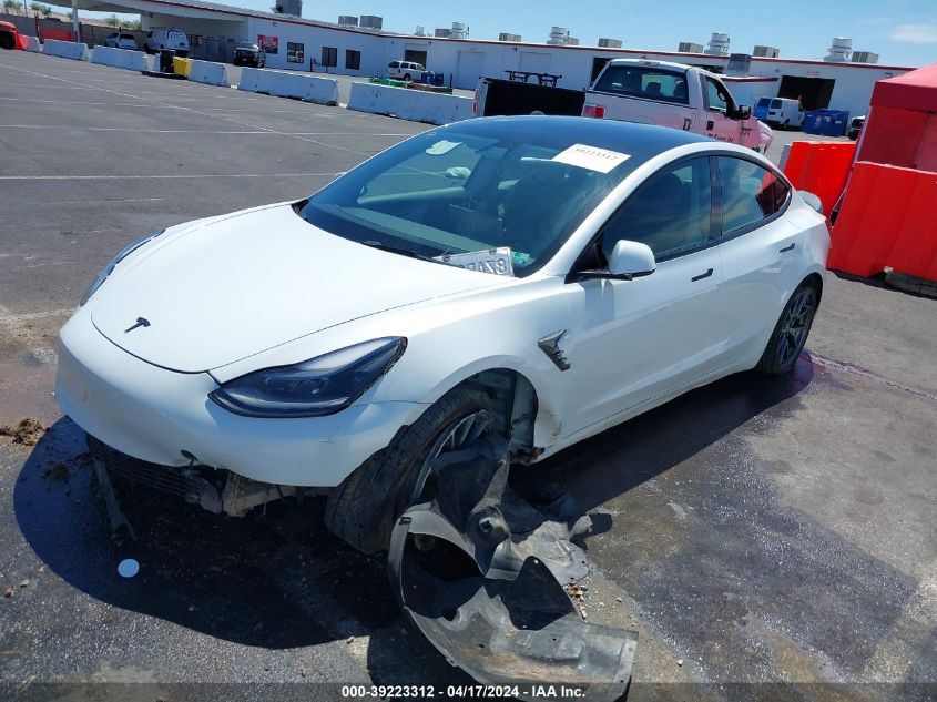 2022 Tesla Model 3 Long Range Dual Motor All-Wheel Drive VIN: 5YJ3E1EB0NF112496 Lot: 39223312