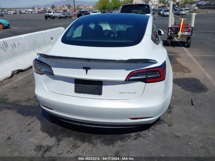 2022 Tesla Model 3 Long Range Dual Motor All-Wheel Drive VIN: 5YJ3E1EB0NF112496 Lot: 39223312