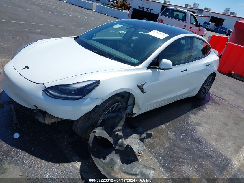 2022 Tesla Model 3 Long Range Dual Motor All-Wheel Drive VIN: 5YJ3E1EB0NF112496 Lot: 39223312