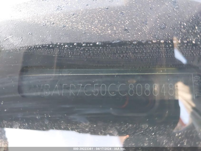 2012 BMW 535I VIN: WBAFR7C50CC808848 Lot: 48103504