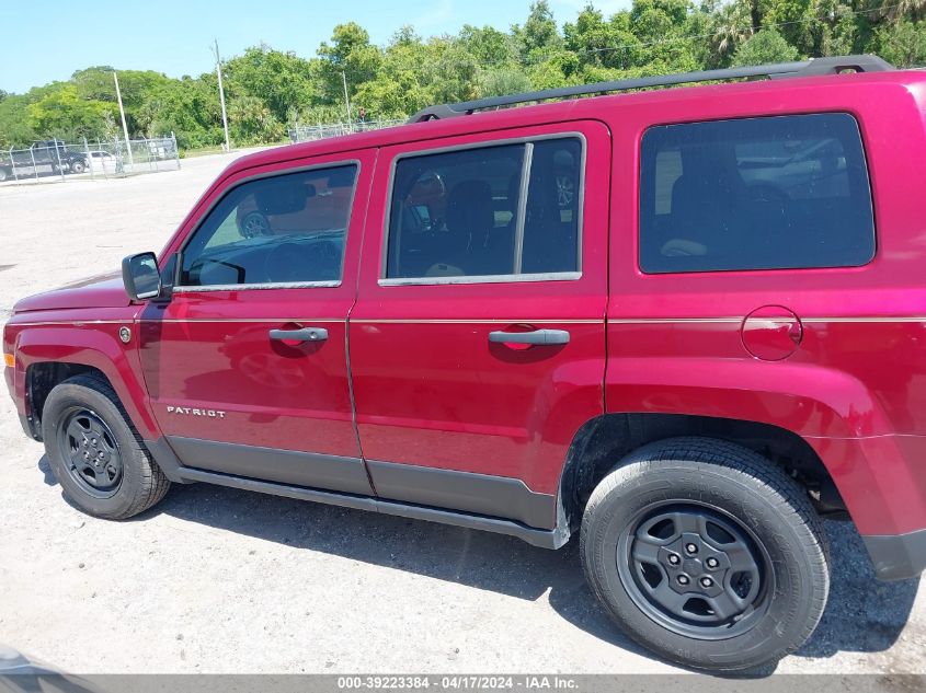 2014 Jeep Patriot Sport VIN: 1C4NJPBB9ED888399 Lot: 39223384