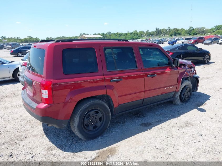 2014 Jeep Patriot Sport VIN: 1C4NJPBB9ED888399 Lot: 39223384