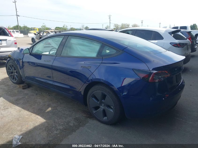 2022 TESLA MODEL 3 REAR-WHEEL DRIVE - 5YJ3E1EA1NF362353