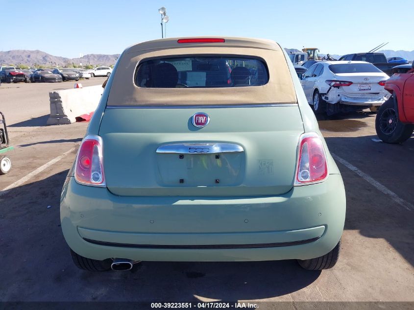 2013 Fiat 500C Pop VIN: 3C3CFFDRXDT738537 Lot: 39223551