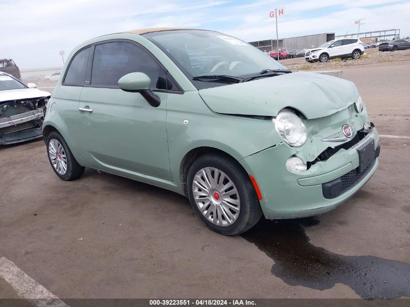 2013 Fiat 500C Pop VIN: 3C3CFFDRXDT738537 Lot: 39223551