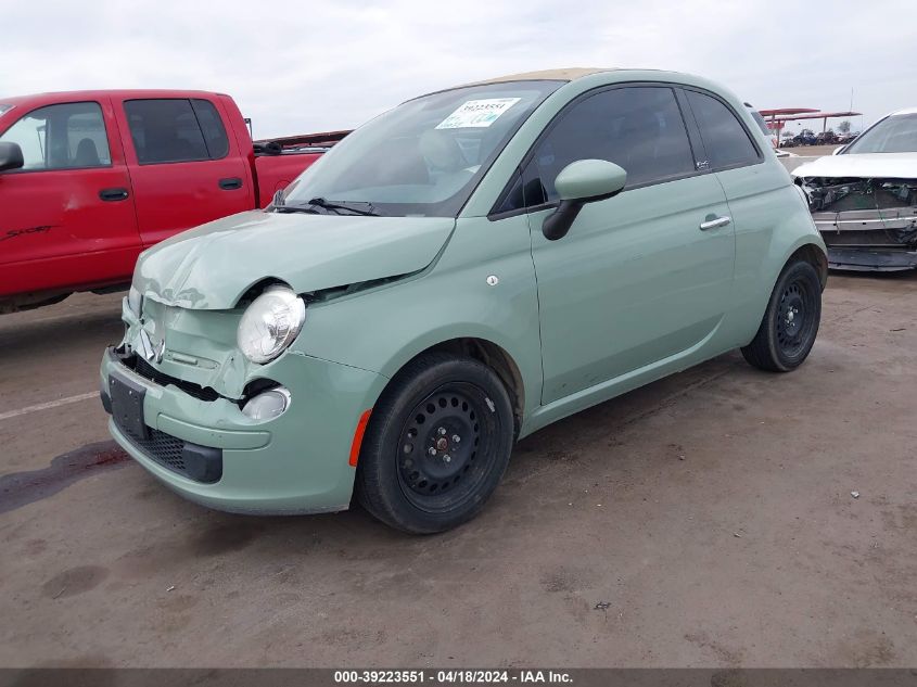 2013 Fiat 500C Pop VIN: 3C3CFFDRXDT738537 Lot: 39223551