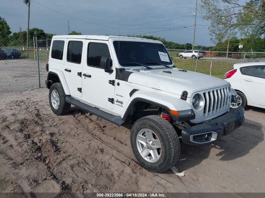 2018 Jeep Wrangler Unlimited Sahara 4X4 VIN: 1C4HJXEGXJW248236 Lot: 39223566