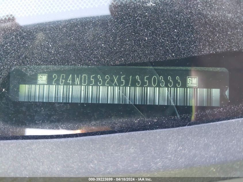 2005 Buick Lacrosse Cxl VIN: 2G4WD532X51350333 Lot: 46860054