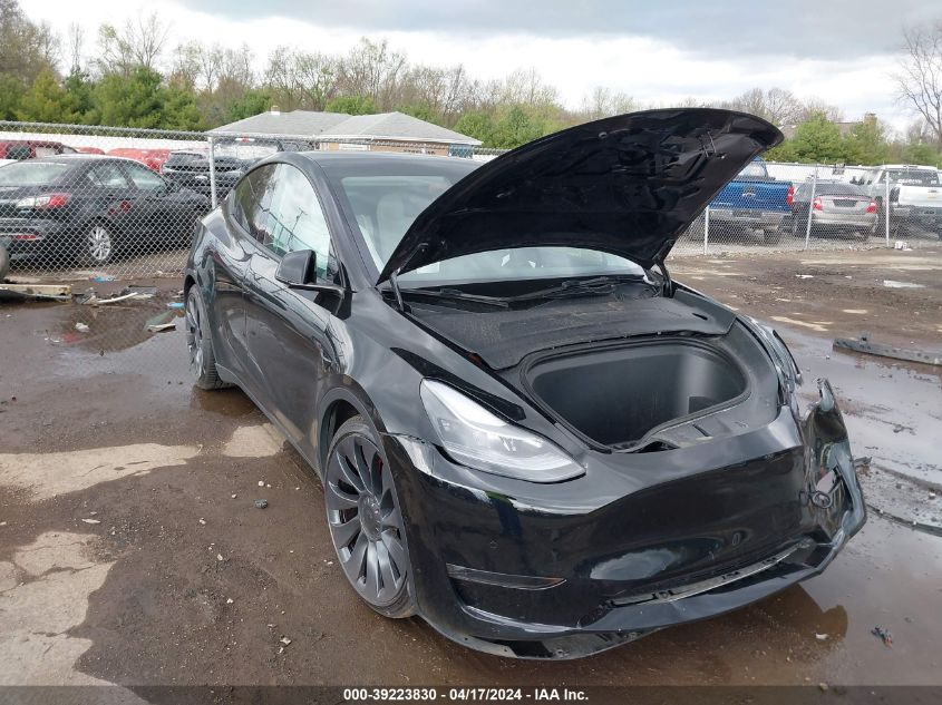 2021 Tesla Model Y Performance Dual Motor All-Wheel Drive VIN: 5YJYGDEF5MF194597 Lot: 39223830