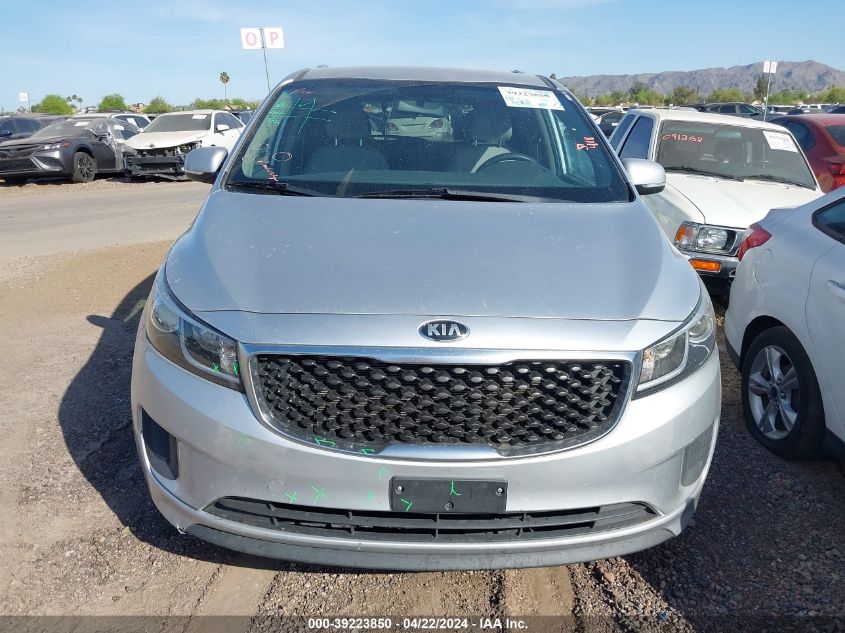 2016 Kia Sedona Lx VIN: KNDMB5C11G6134231 Lot: 39223850