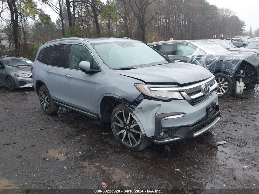 2022 Honda Pilot Awd Elite VIN: 5FNYF6H02NB050920 Lot: 39240551