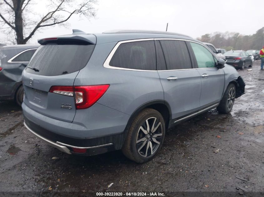 2022 Honda Pilot Awd Elite VIN: 5FNYF6H02NB050920 Lot: 39240551