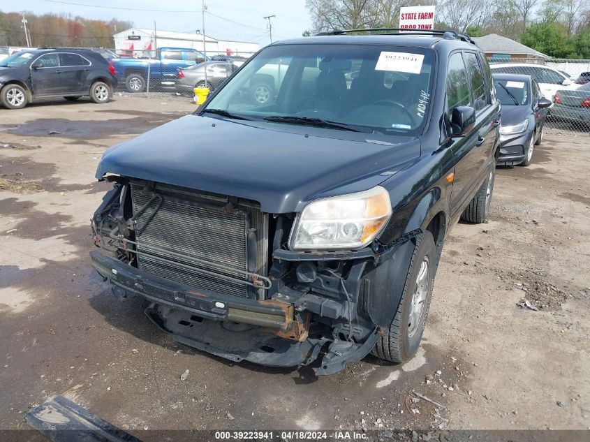 2006 Honda Pilot Ex-L VIN: 5FNYF285X6B020926 Lot: 76361423