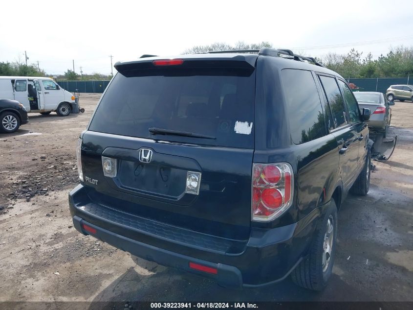 2006 Honda Pilot Ex-L VIN: 5FNYF285X6B020926 Lot: 76361423