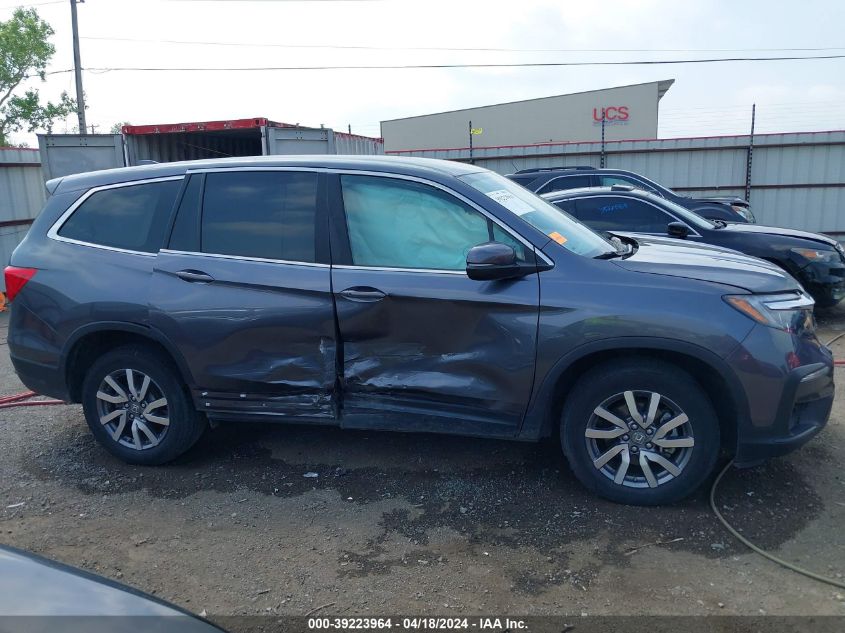 2019 Honda Pilot Ex VIN: 5FNYF5H31KB044851 Lot: 39241783