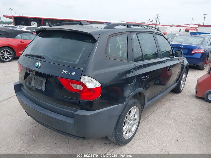 2004 BMW X3 2.5I VIN: WBXPA73464WB22101 Lot: 39241721