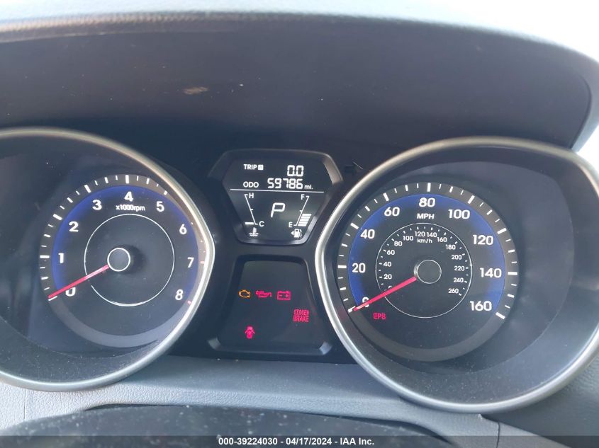 2012 Hyundai Elantra Gls VIN: 5NPDH4AE4CH092961 Lot: 39240586