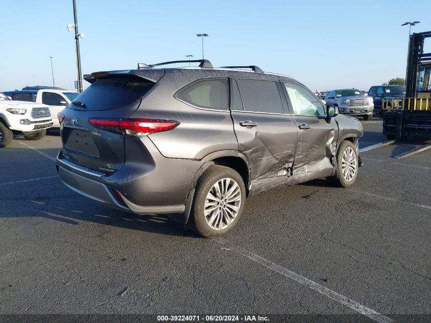 2022 Toyota Highlander Platinum VIN: 5TDFZRAH2NS122307 Lot: 39241918